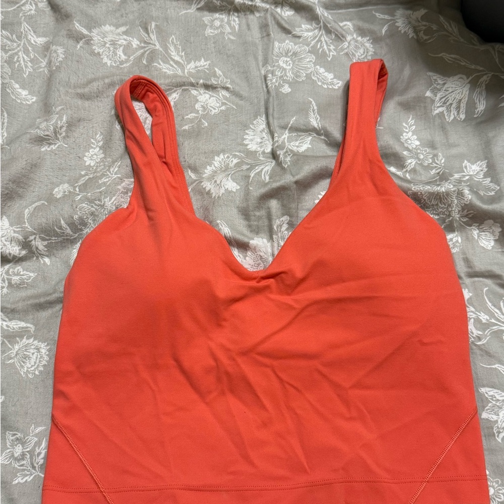 Women's Orange Sleeveless Top